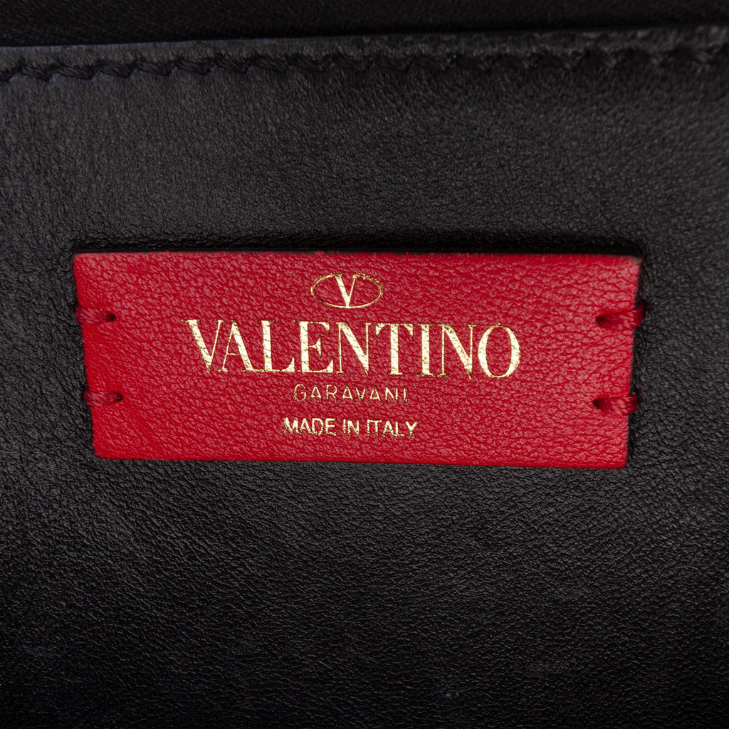 Valentino Medium Grained Calfskin VRing Top Handle Bag - Brown