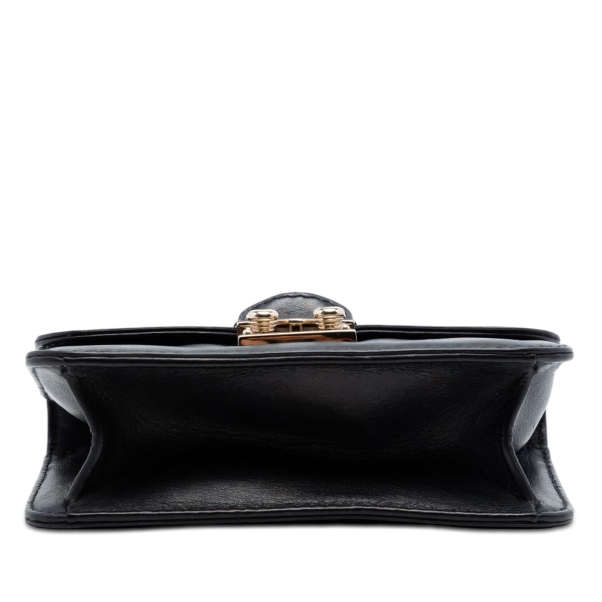 Valentino Mini Leather Rockstud Glam Lock Crossbody Bag - Black