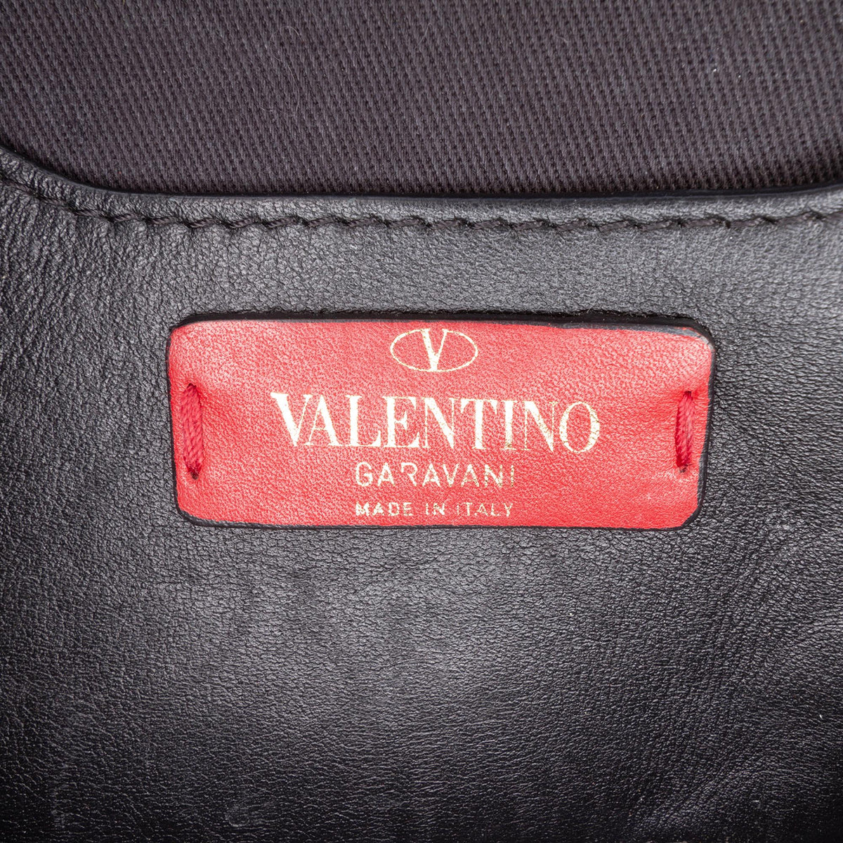 Valentino Small Leather Rockstud Flip Lock Chain Crossbody Bag - Black