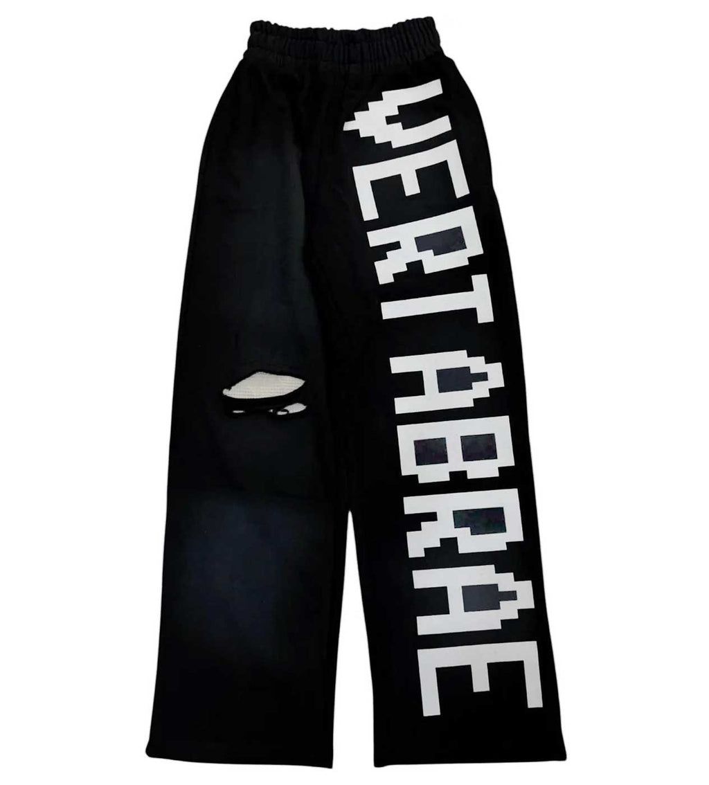 Vertabrae Logo Sweatpants Black/White