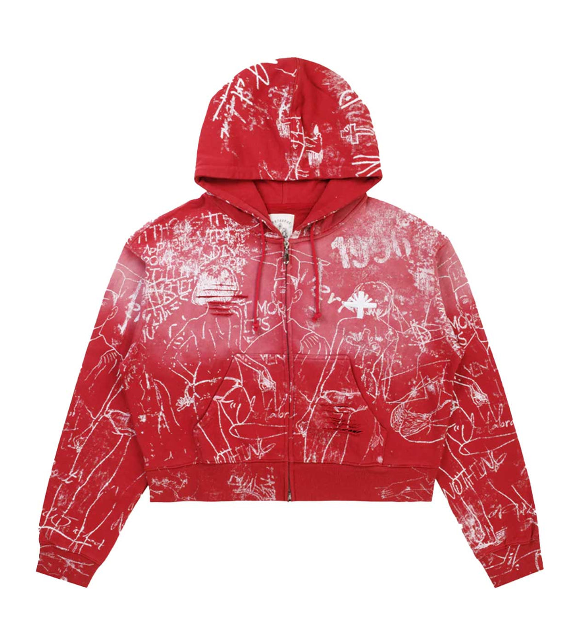 Vertabrae Silo Sketch Hoodie Red