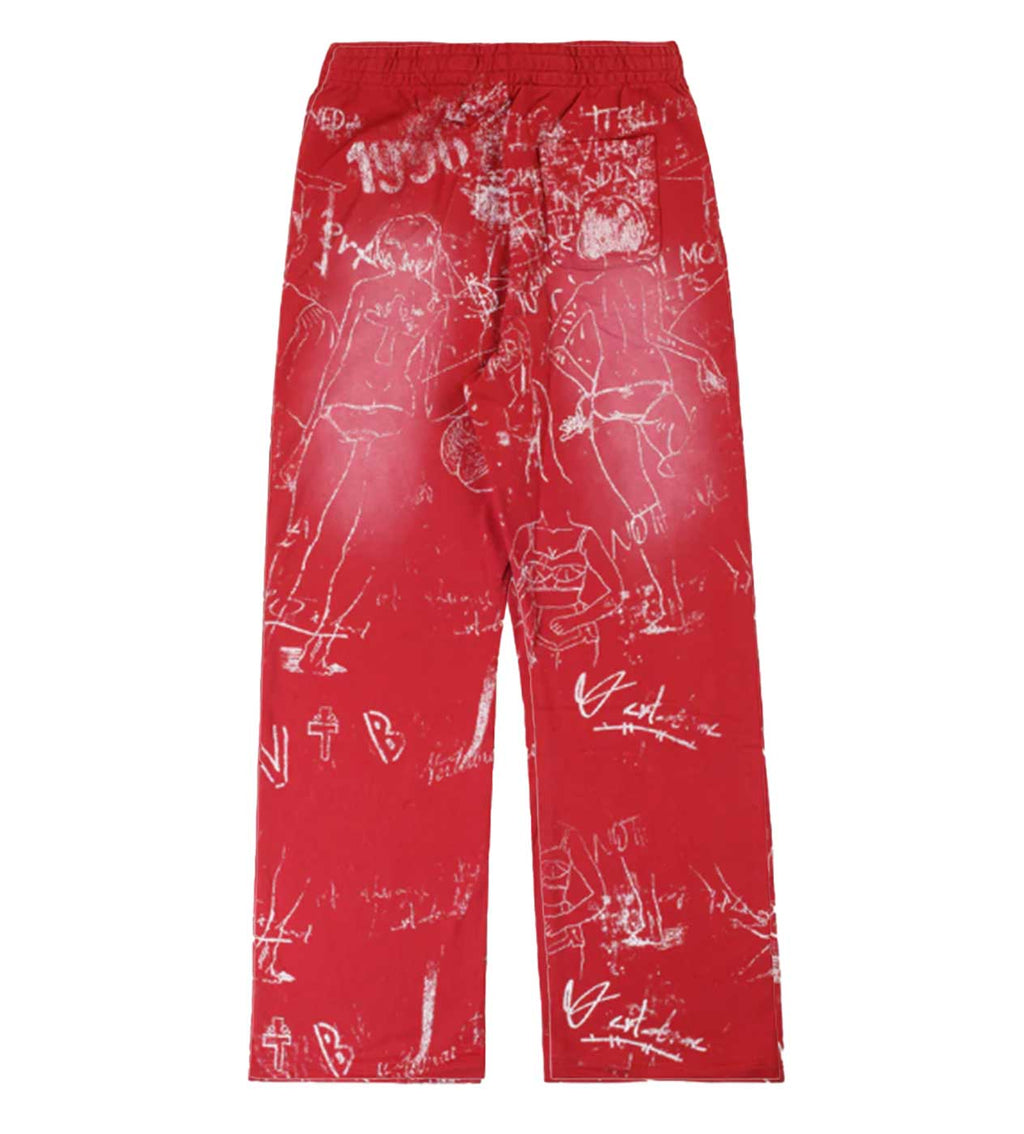 Vertabrae Silo Sketch Sweatpants Red