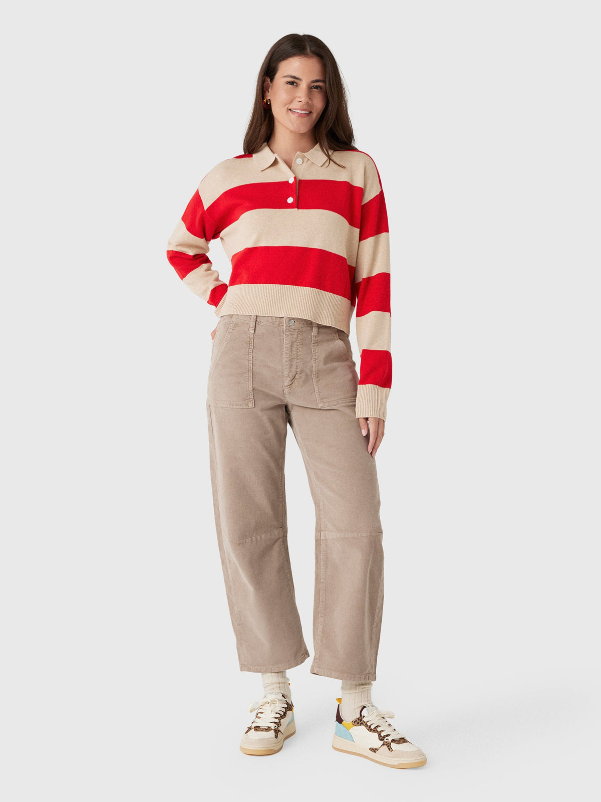 Le Jean Women's Cotton Cashmere Polo