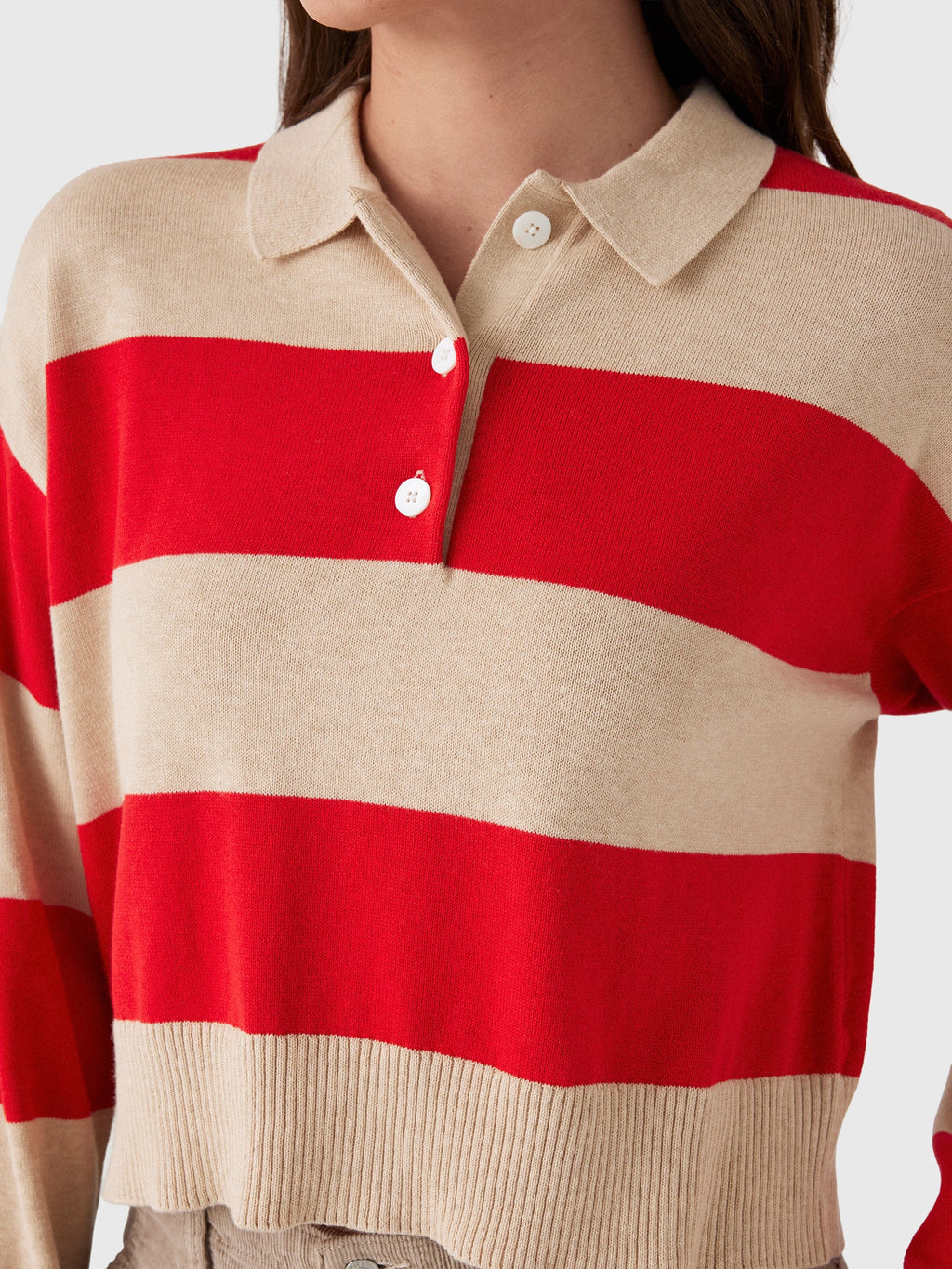 Le Jean Women's Cotton Cashmere Polo