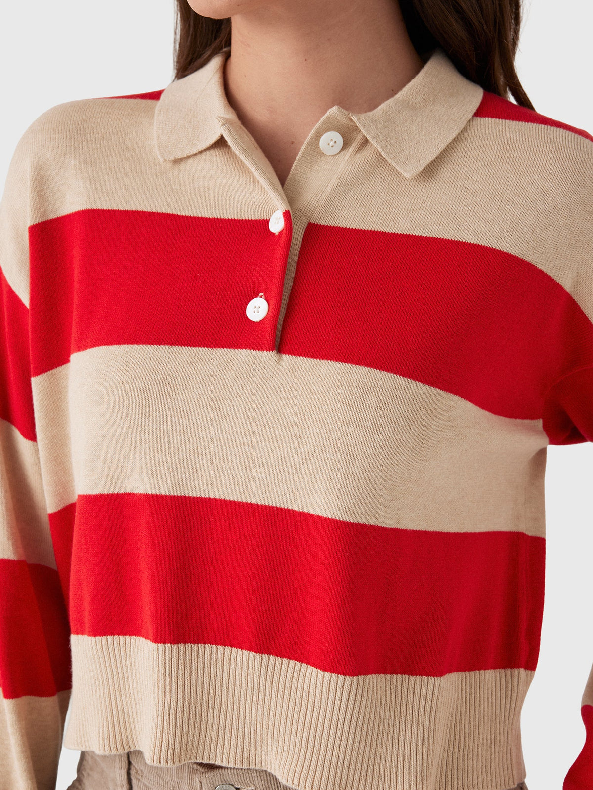 Le Jean Women's Cotton Cashmere Polo