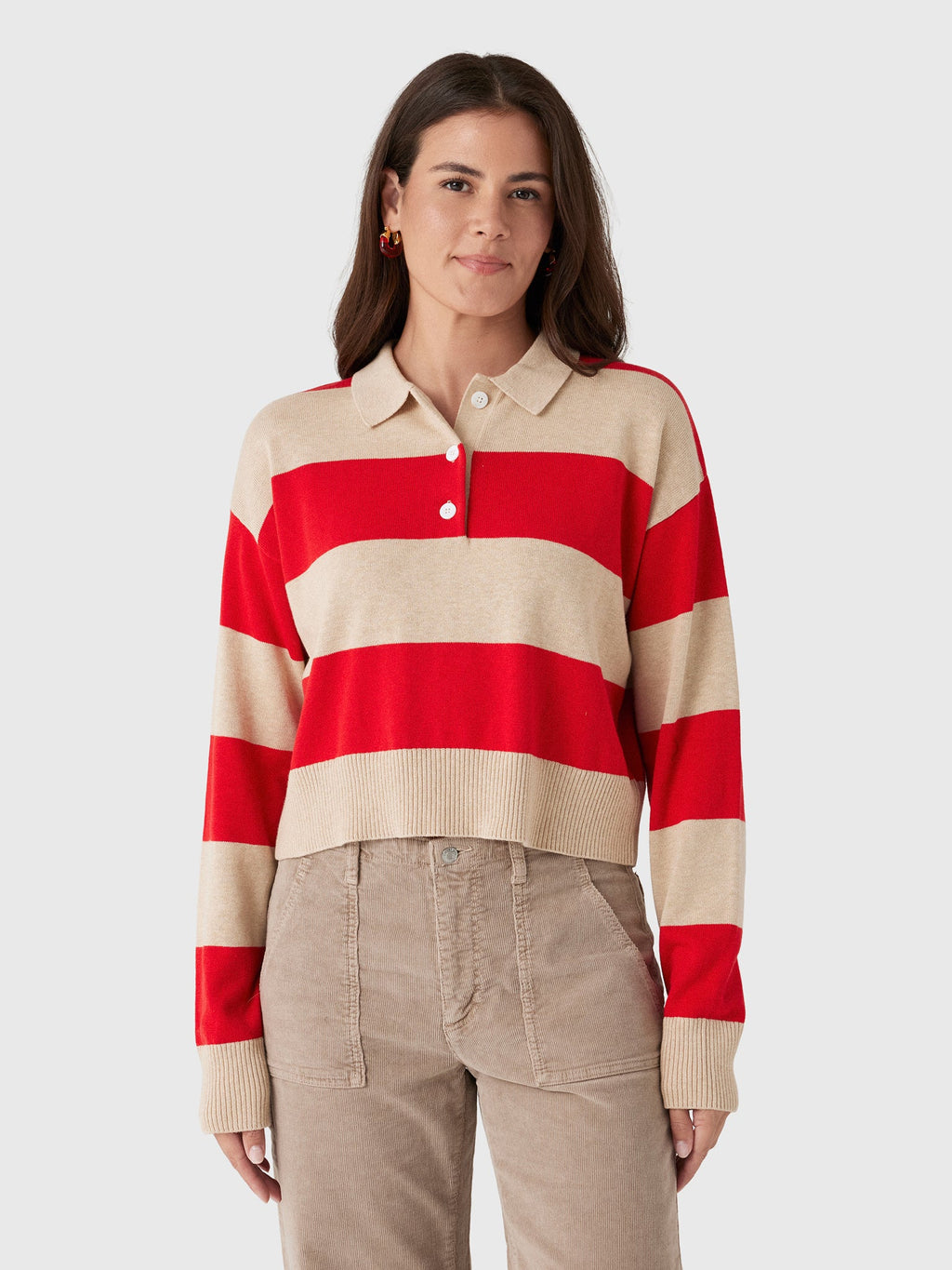 Le Jean Women's Cotton Cashmere Polo