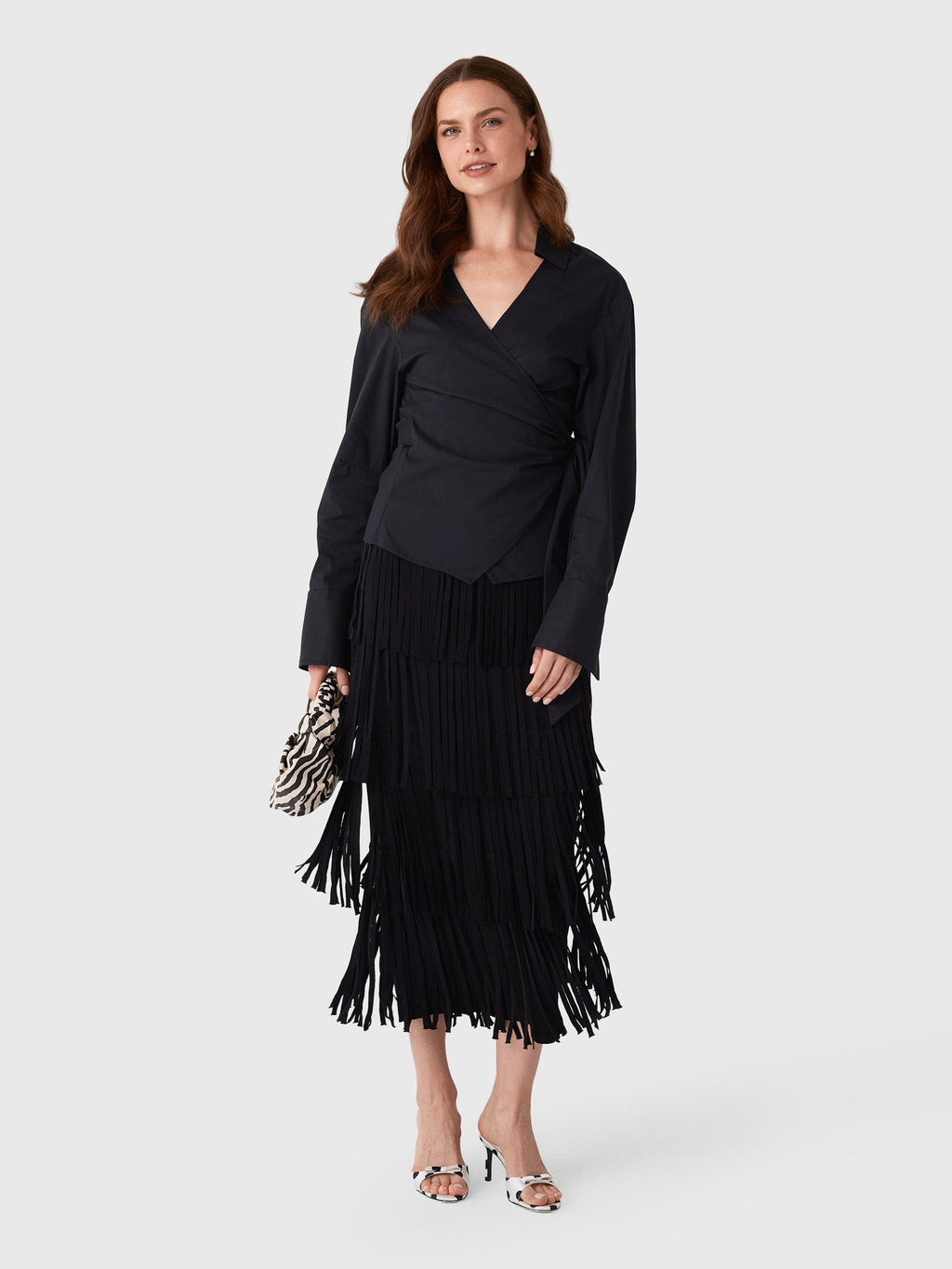Simon Miller Women's Anya Poplin Wrap Top