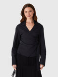 Simon Miller Women's Anya Poplin Wrap Top