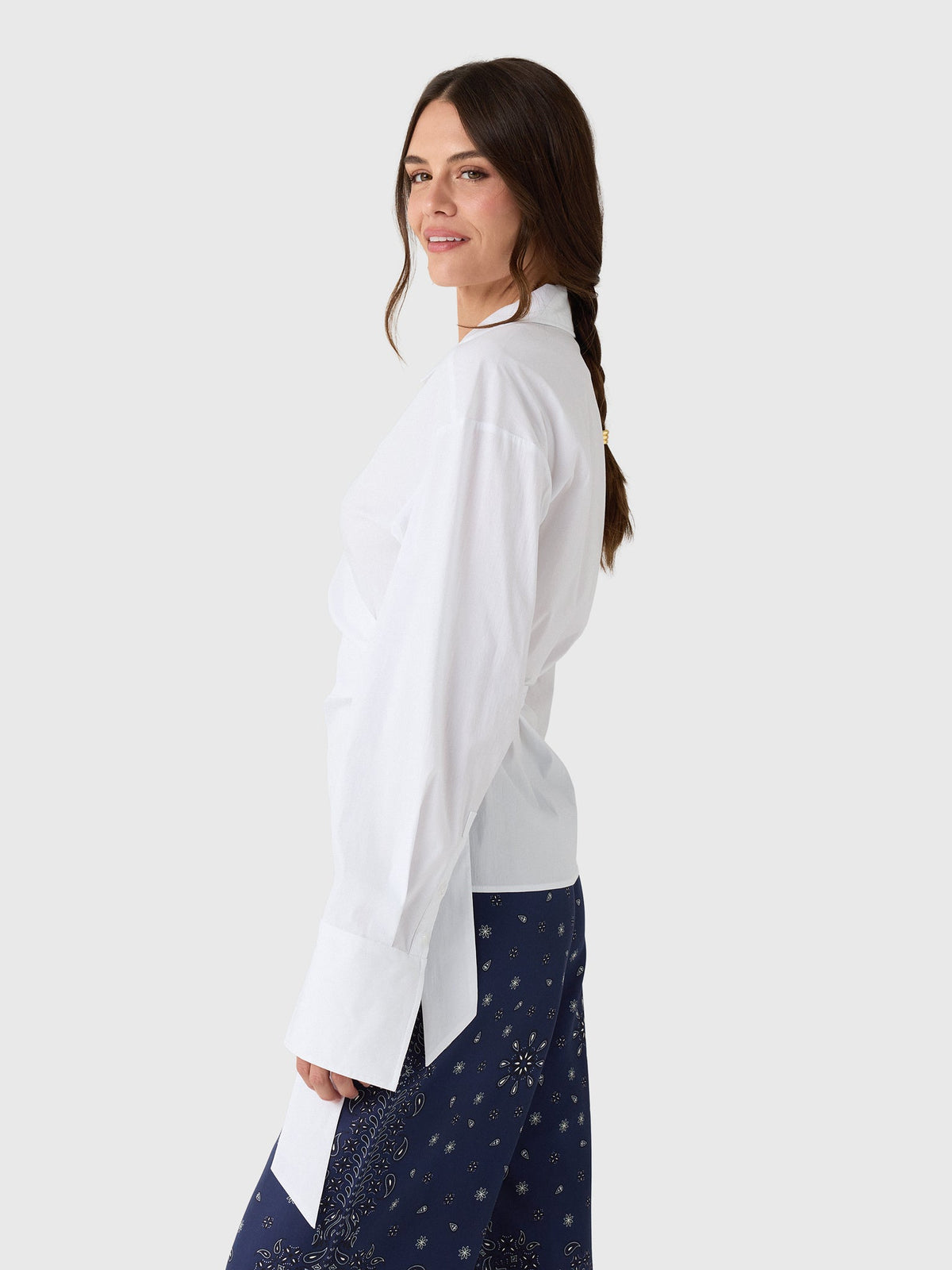 Simon Miller Women's Anya Poplin Wrap Top