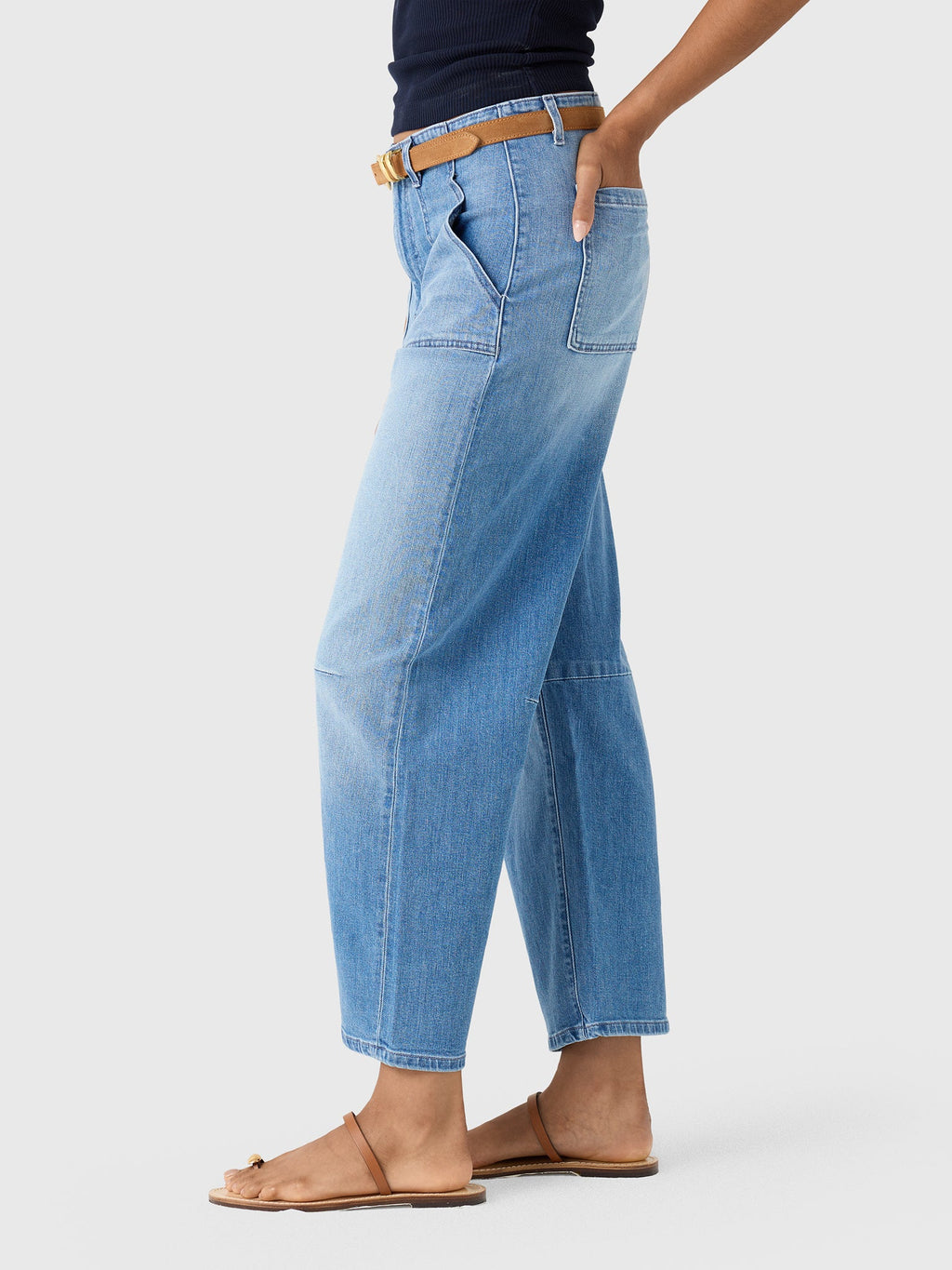 Le Jean Women's Utility Soft Barrel Jean