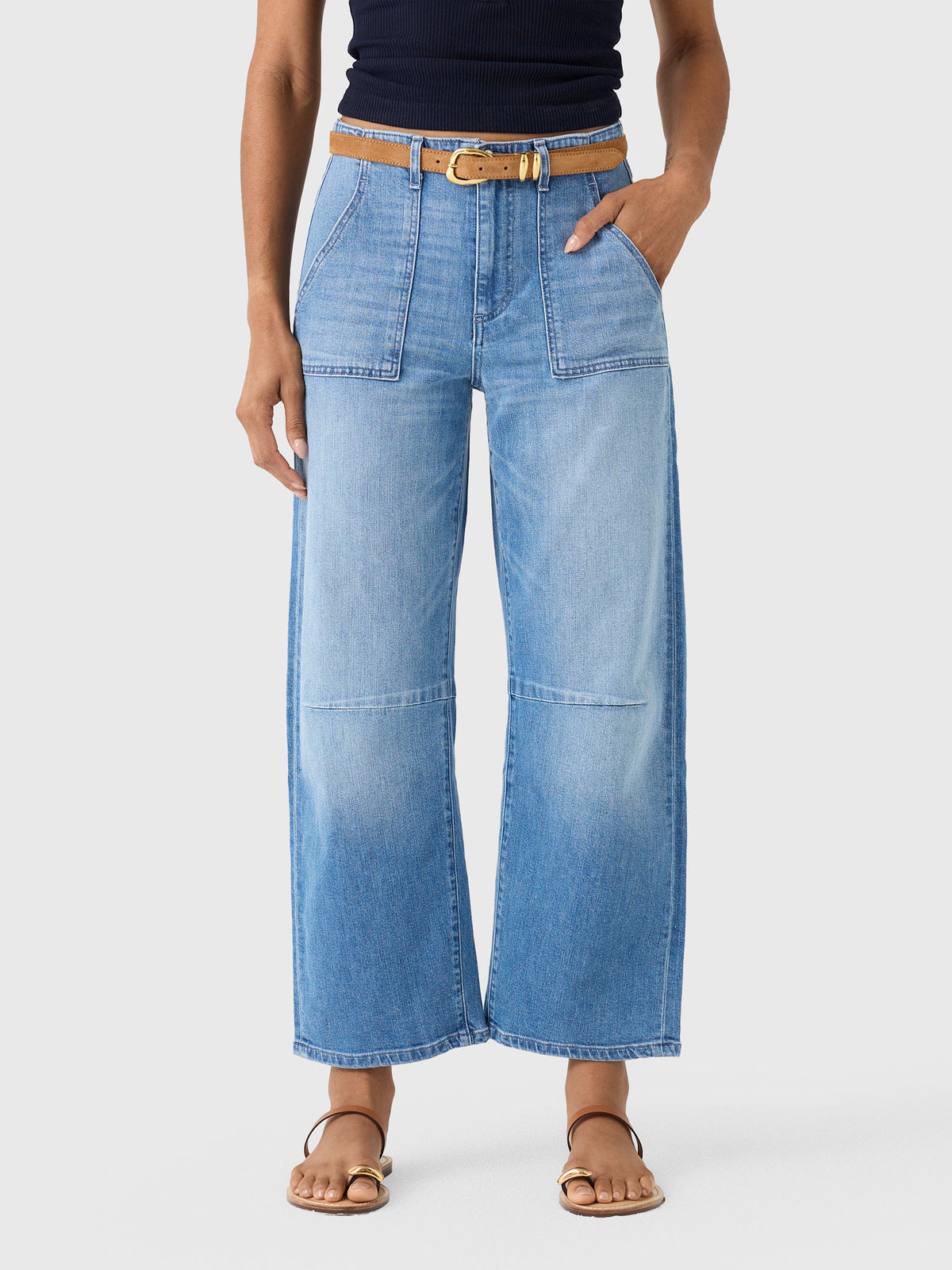 Le Jean Women's Utility Soft Barrel Jean