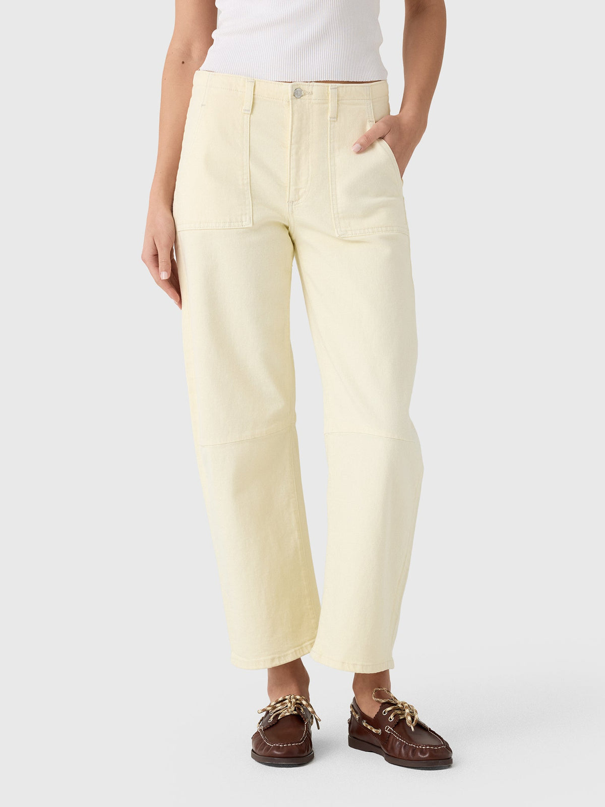 Le Jean Women's Utility Soft Barrel Jean
