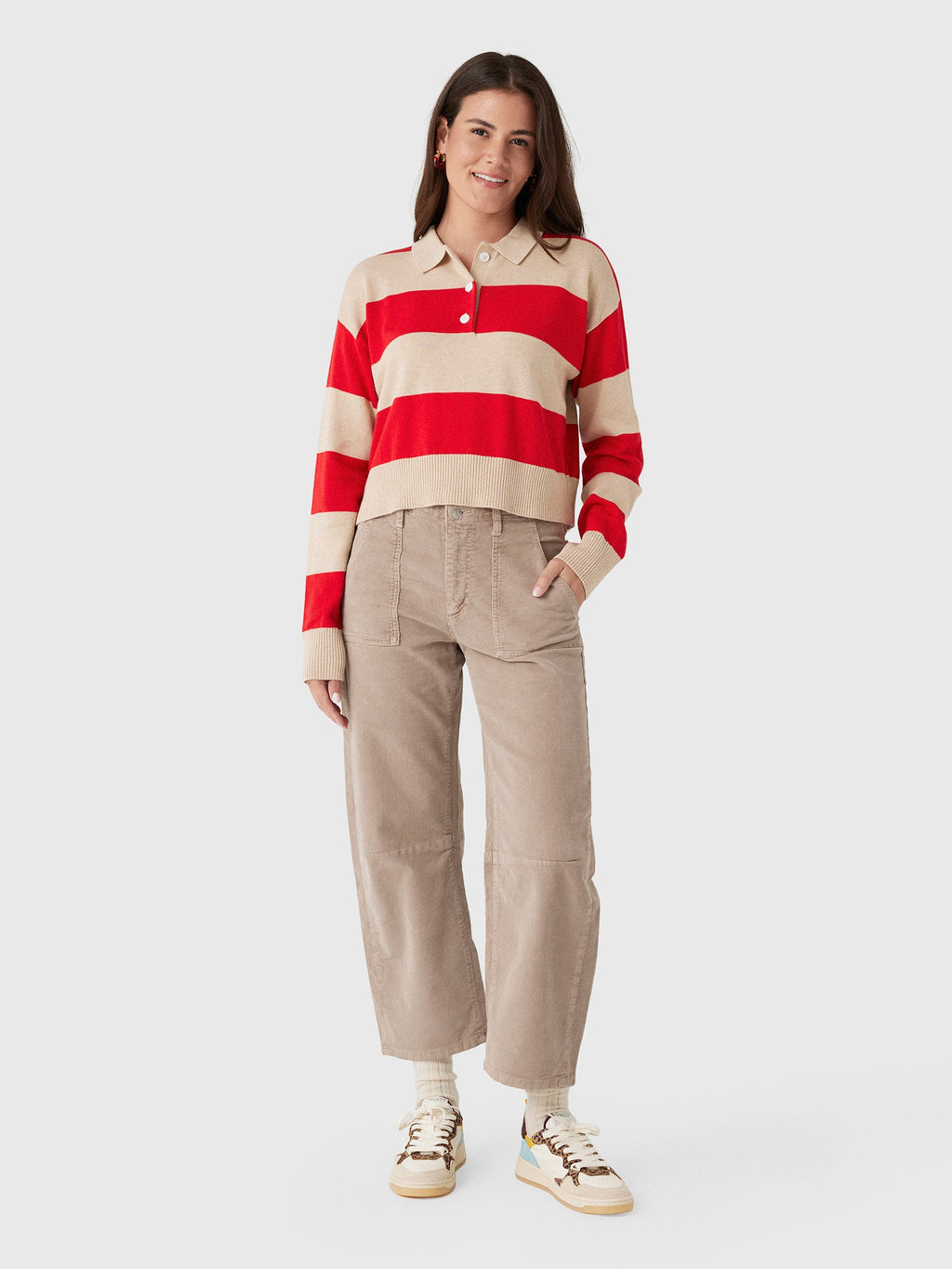 Le Jean Women's Corduroy Utility Soft Barrel Jean