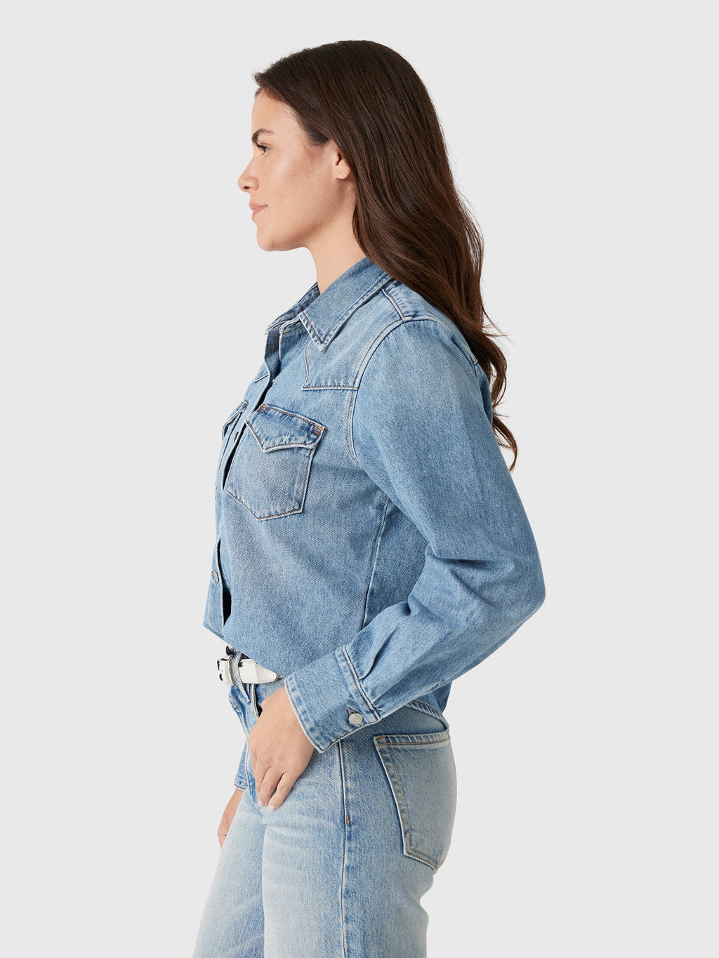 Le Jean Women's Martha Denim Shirt
