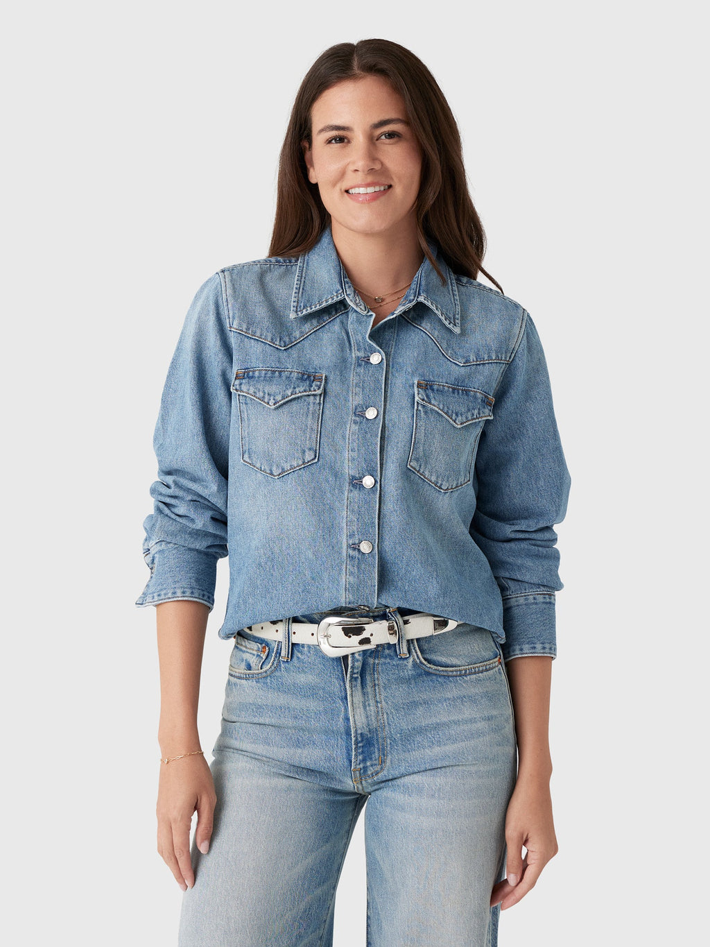 Le Jean Women's Martha Denim Shirt