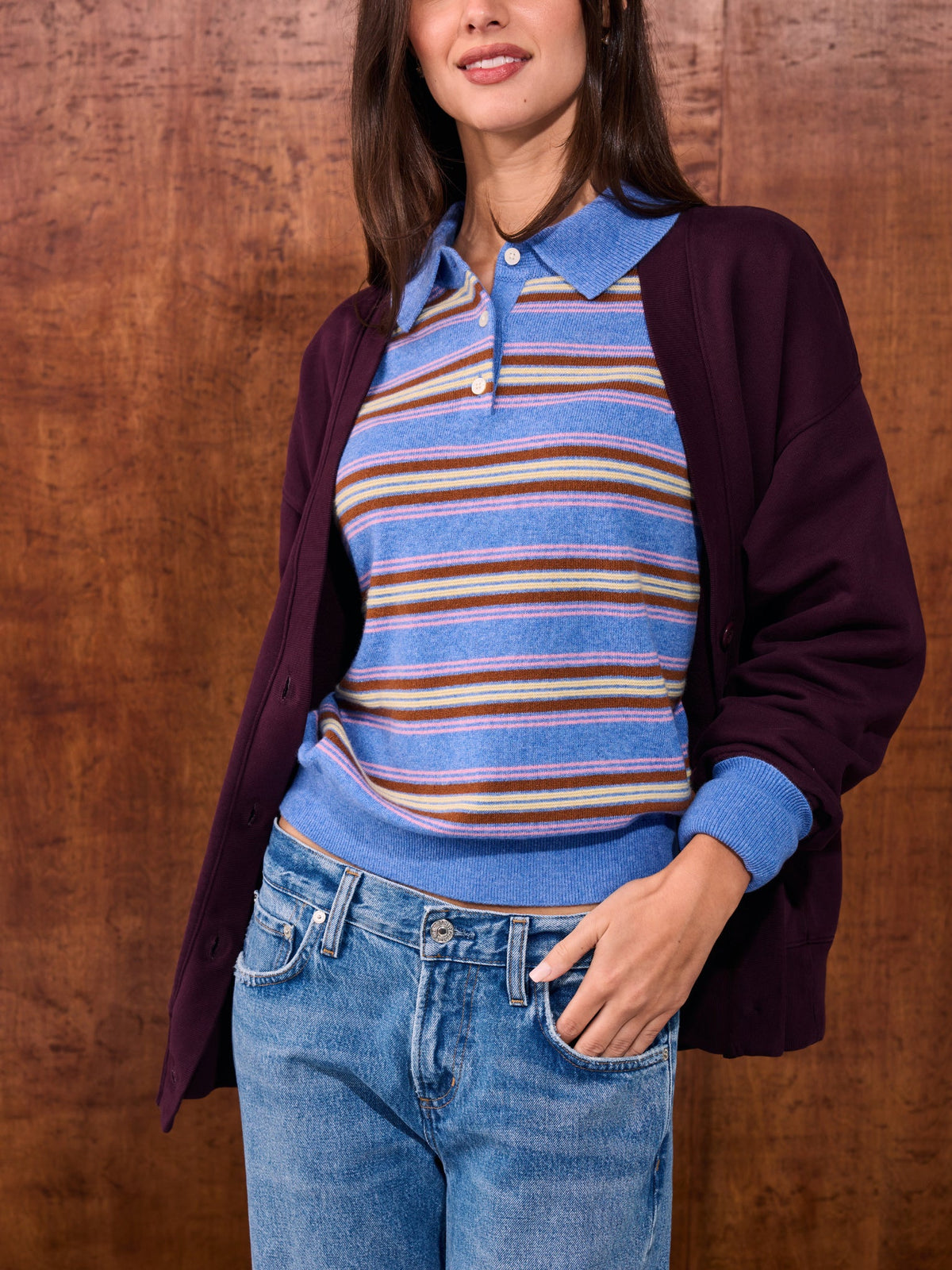 Guest In Residence Women's Collegiate Stripe Polo