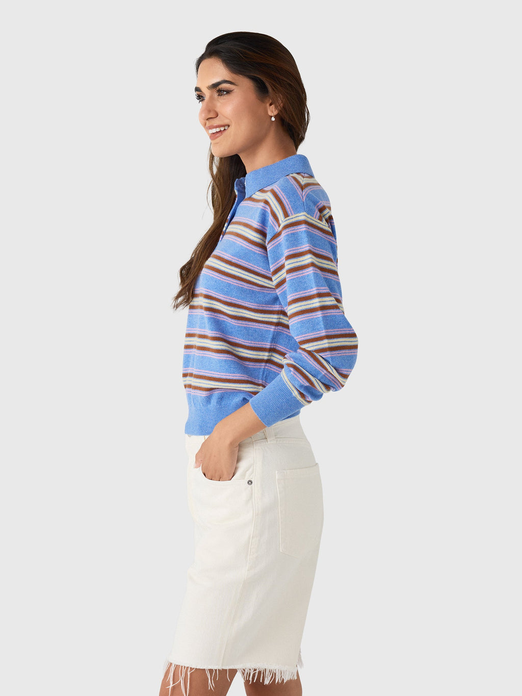 Guest In Residence Women's Collegiate Stripe Polo