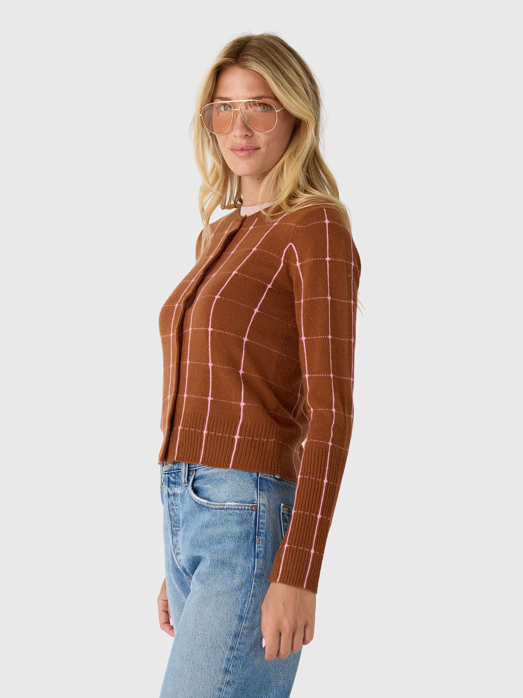 Guest In Residence Women's Jane Checker Cardigan