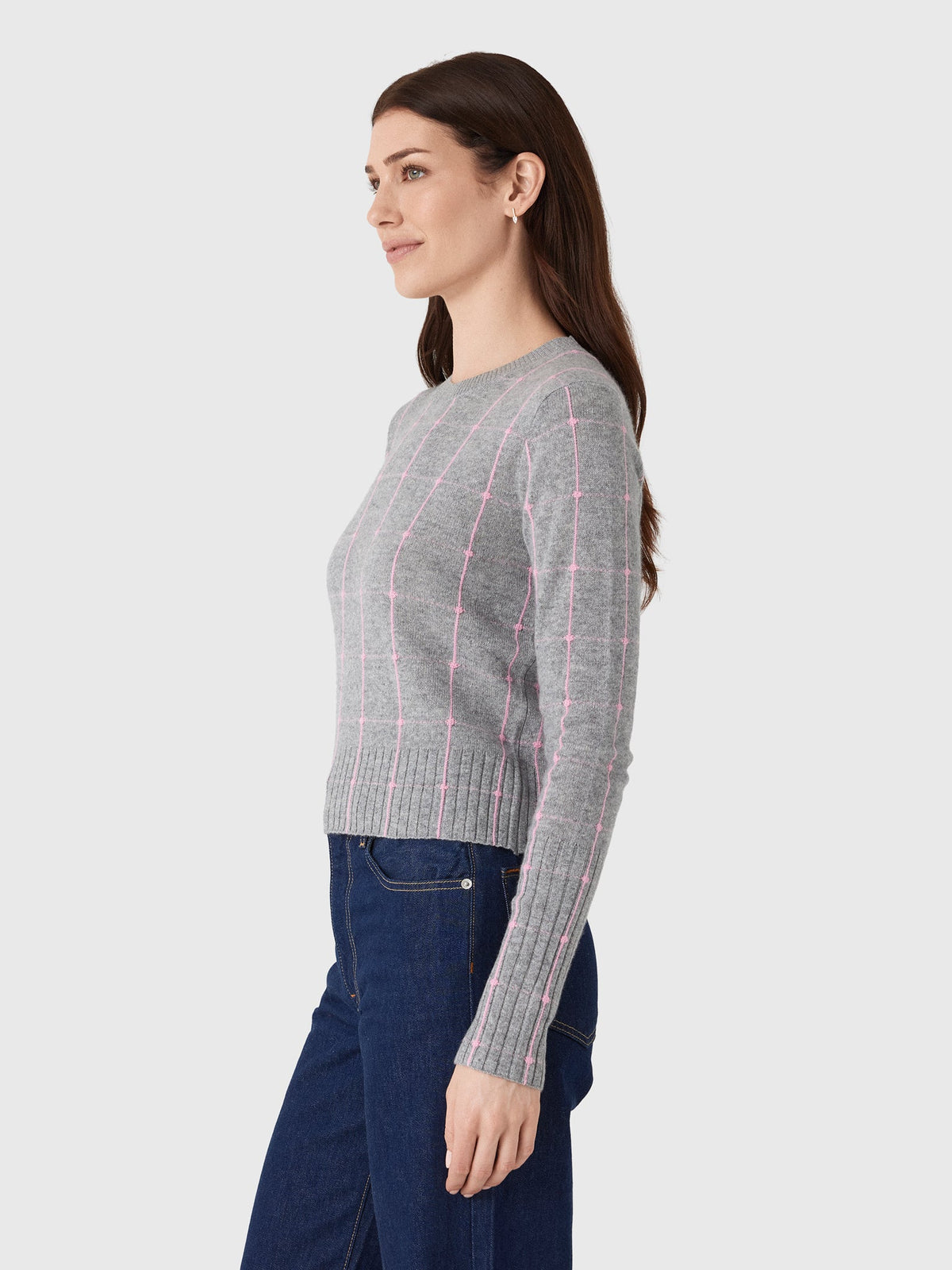 Guest In Residence Women's Shrunken Checker Crew