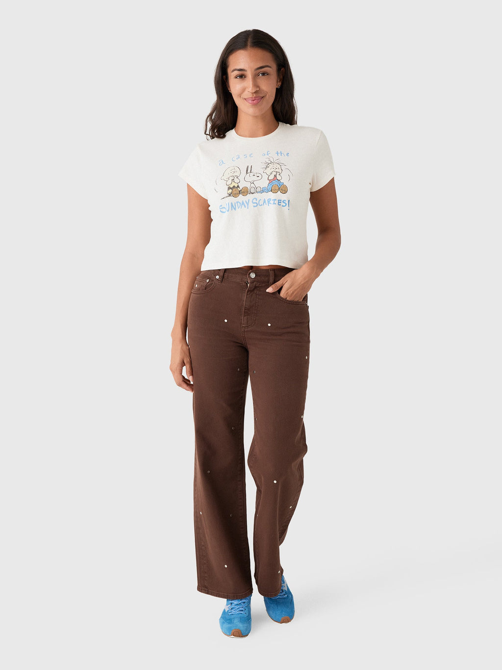 Le Jean Women's Studded Column Jean