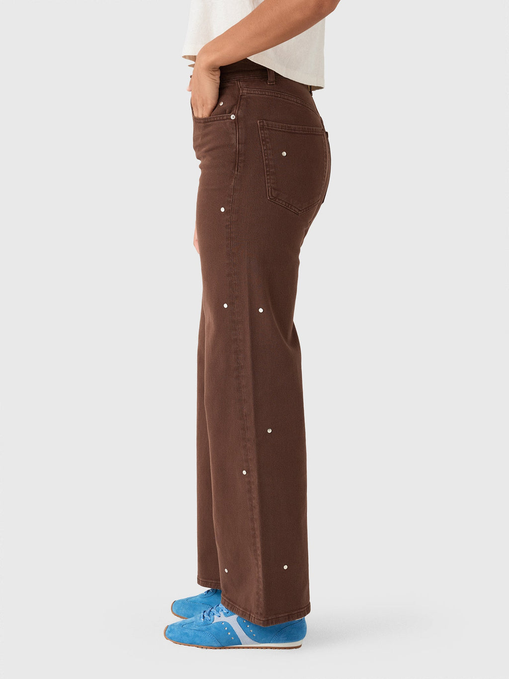 Le Jean Women's Studded Column Jean