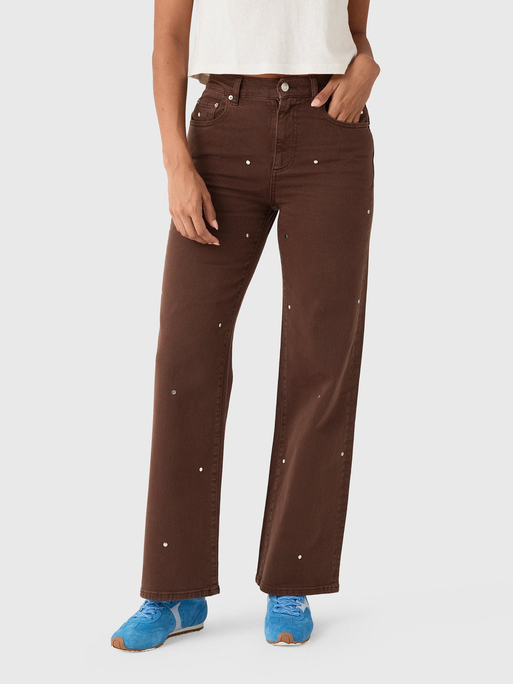 Le Jean Women's Studded Column Jean