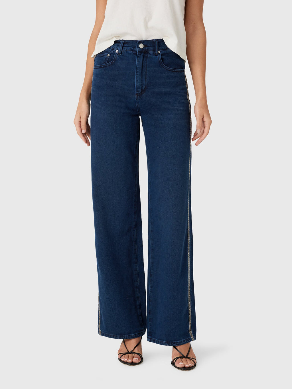 Le Jean Women's Beaded Column Jean