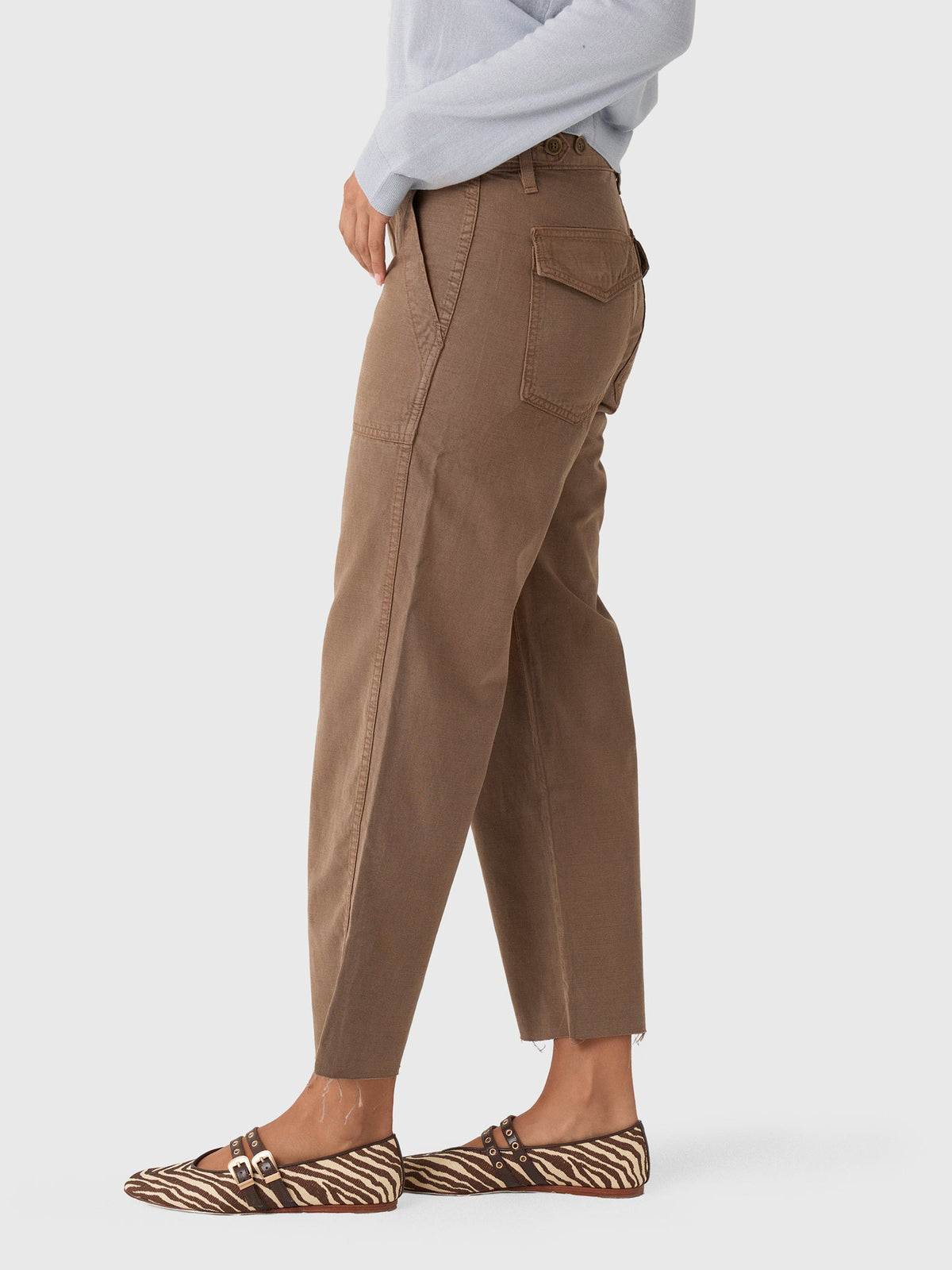 AMO Women's Easy Army Slouch Crop Trouser