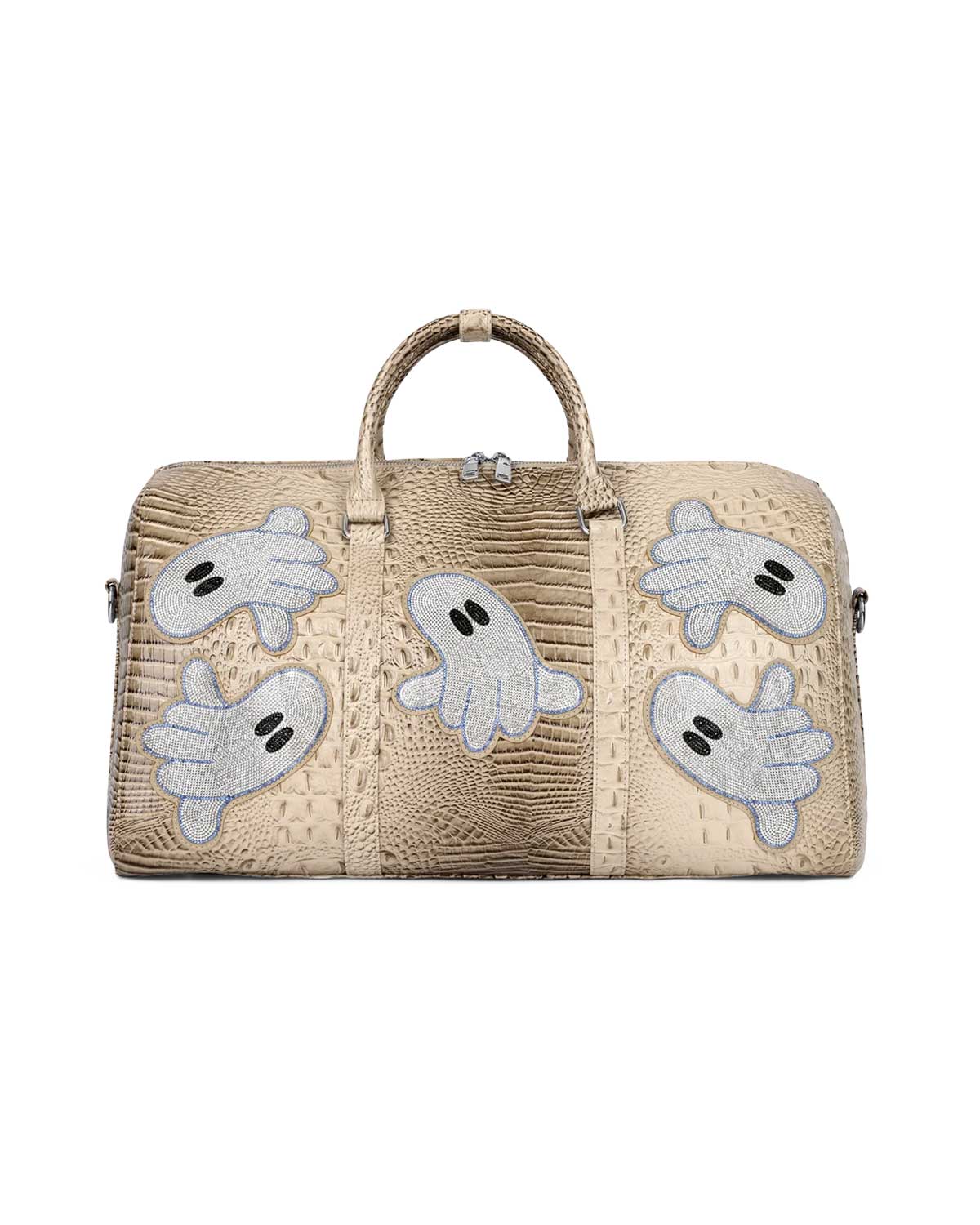 WNTD Alligator Ghost Gem Duffle Bag Tan