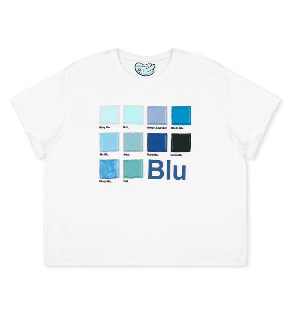 WNTD Blu Color Palette Tee White