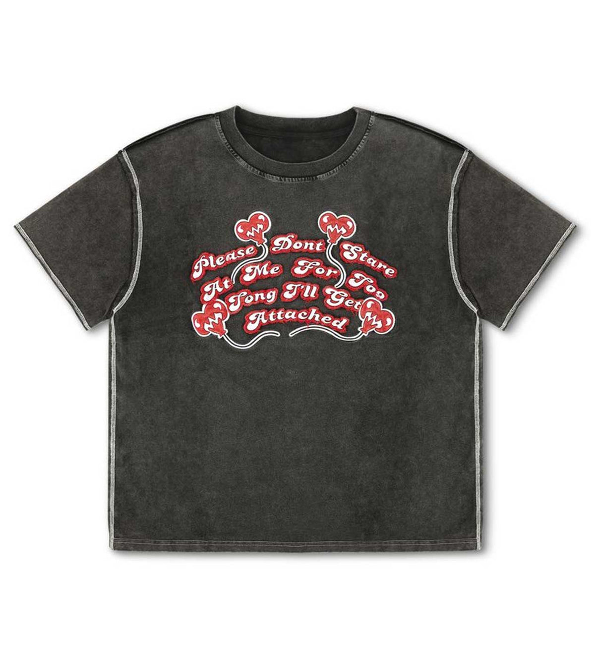 WNTD Don't Stare Tee Washed Black