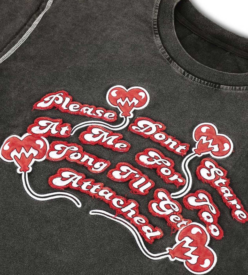 WNTD Don't Stare Tee Washed Black
