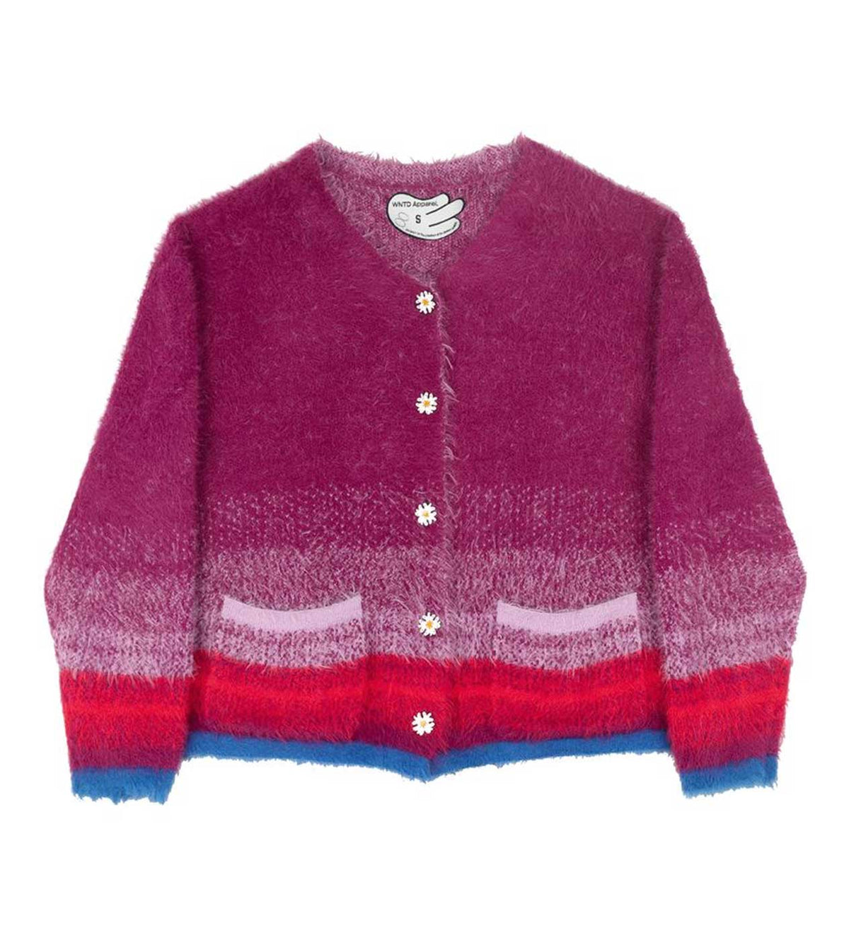 WNTD Mohair Cardigan Purple