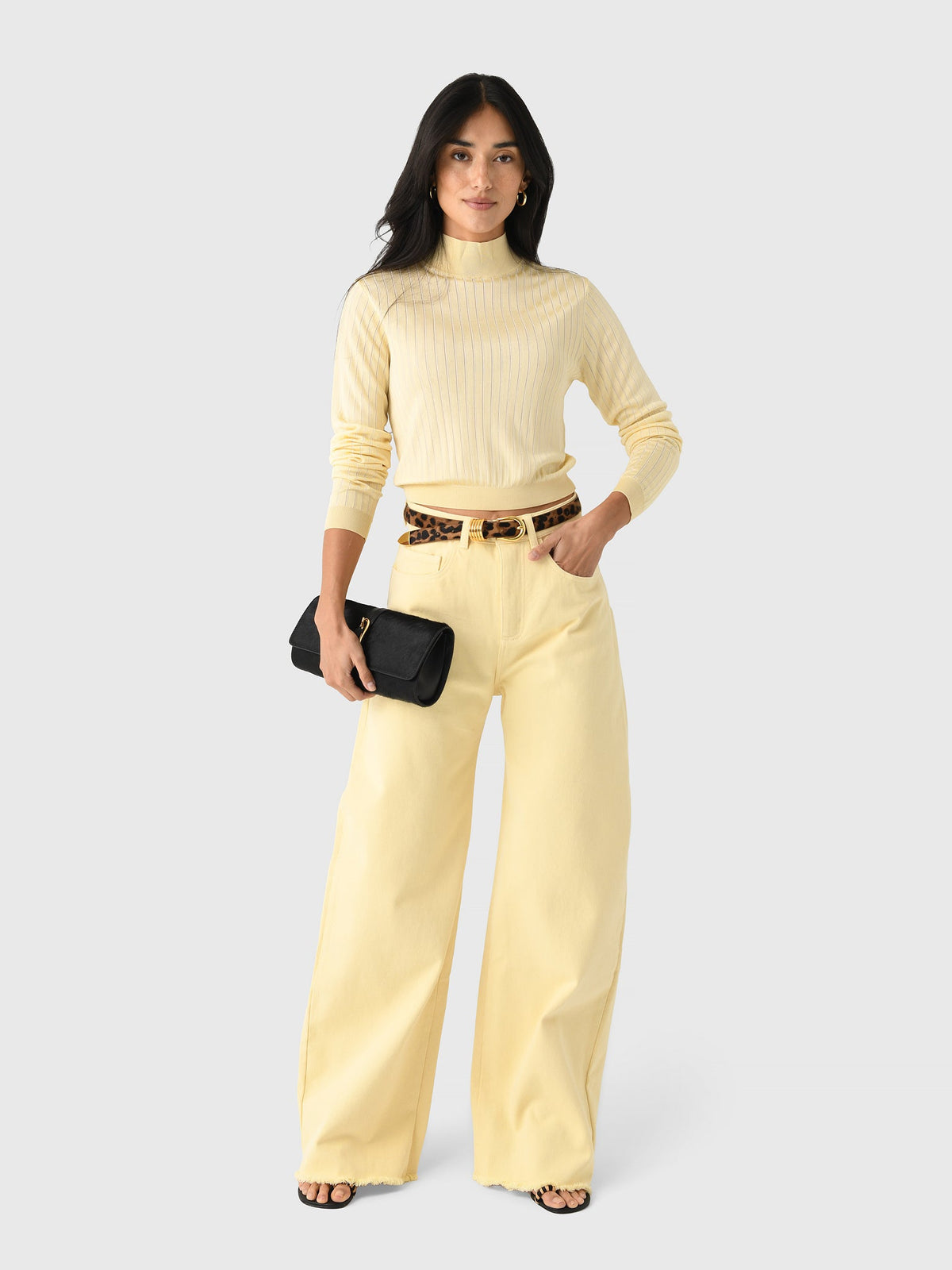 Frame Women's The Crop Fitted Turtleneck
