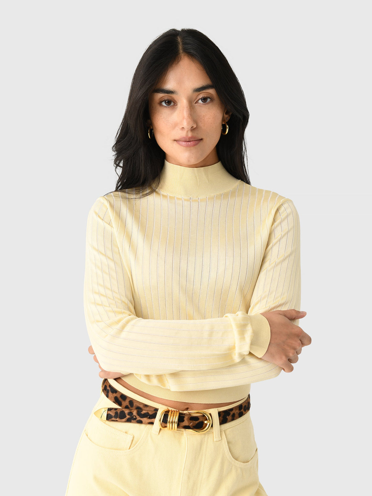 Frame Women's The Crop Fitted Turtleneck