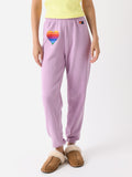 Aviator Nation Women's Rainbow Heart Stitch Sweatpant