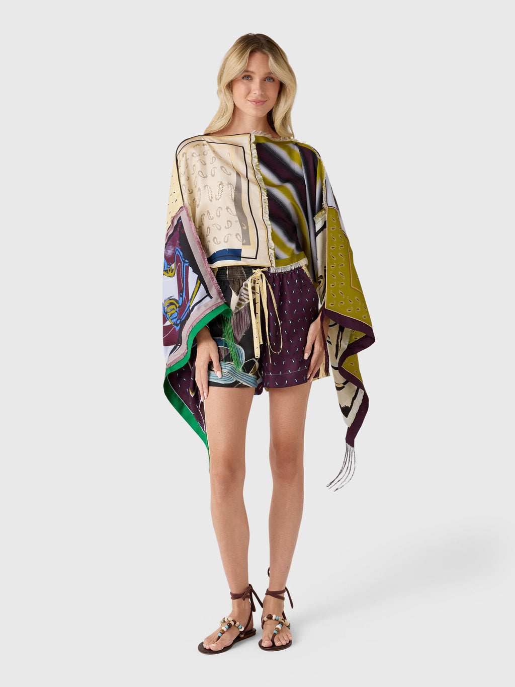 Otzio Women's Scarves Patchwork Top