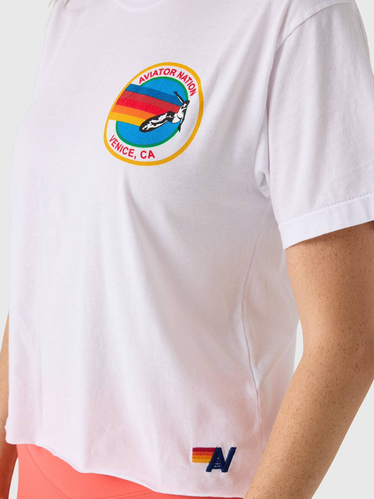 Aviator Nation Women's Small Logo Boyfriend Tee