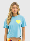 Aviator Nation Women's Heart Print Boyfriend Tee