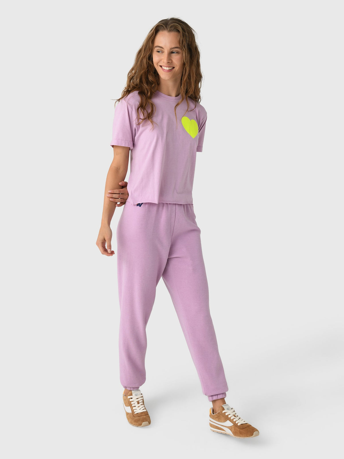 Aviator Nation Women's Heart Print Boyfriend Tee