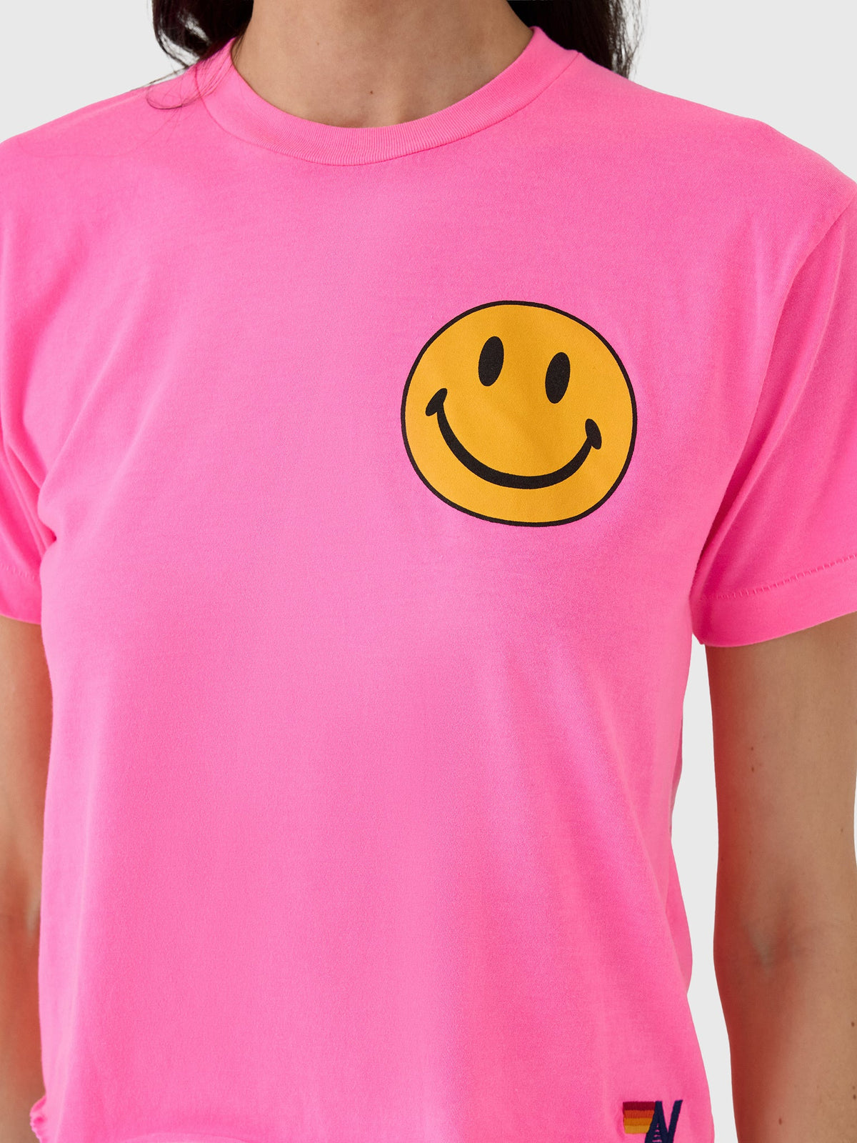 Aviator Nation Women's Smiley 2 Boyfriend Tee