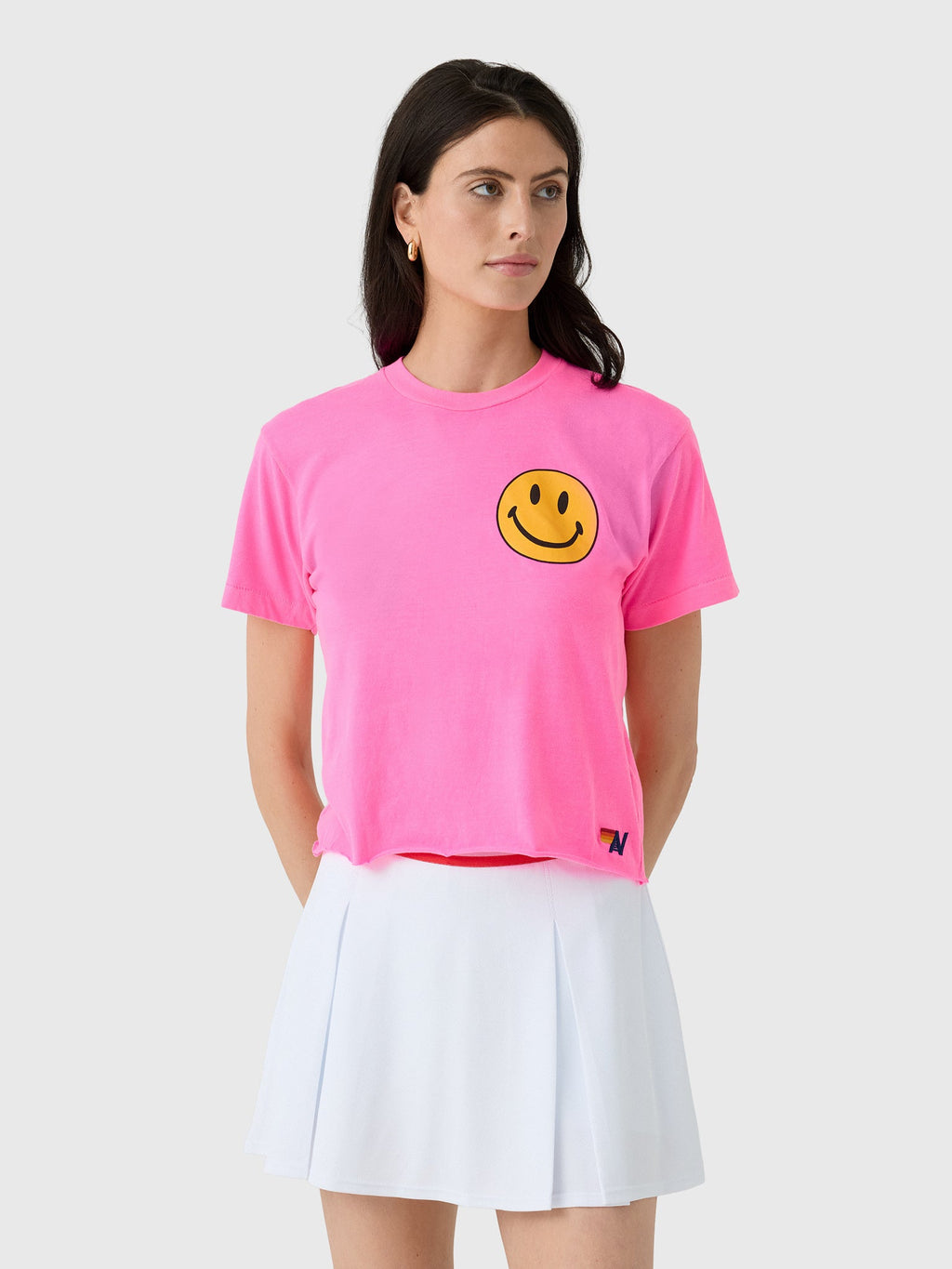 Aviator Nation Women's Smiley 2 Boyfriend Tee