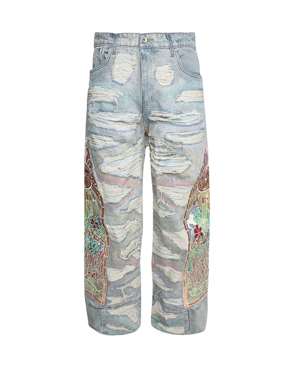 Who Decides War Side Embroidery Denim Sky Blue/Multi