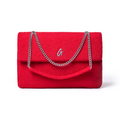 XL TEDDY FLAP BAG - RED
