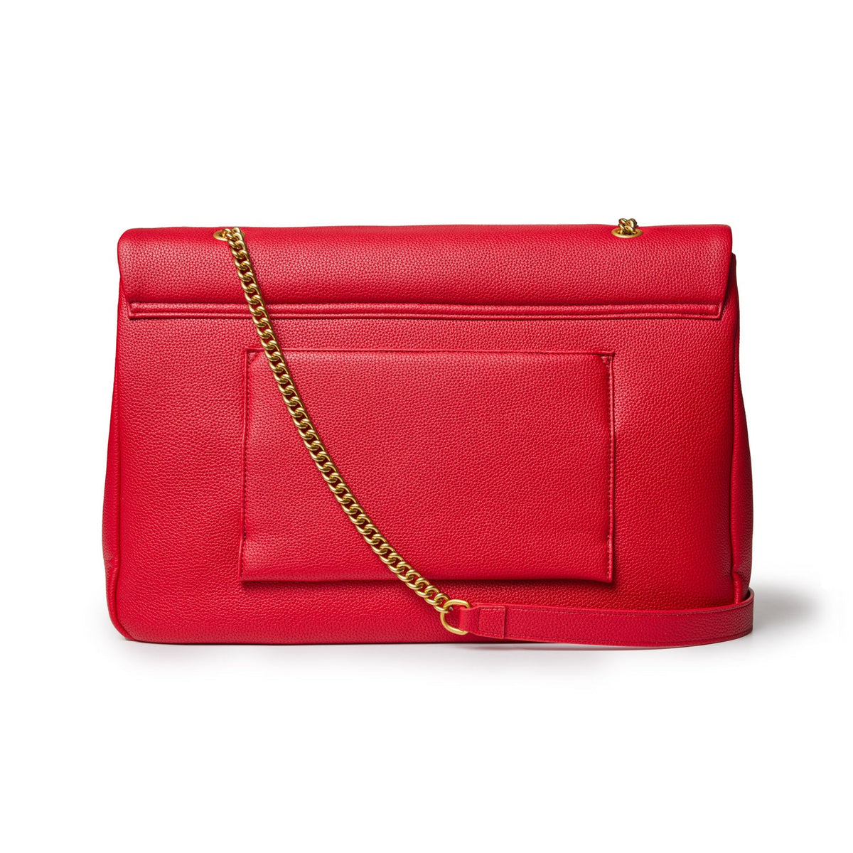 XL PEBBLE FLAP BAG - RED