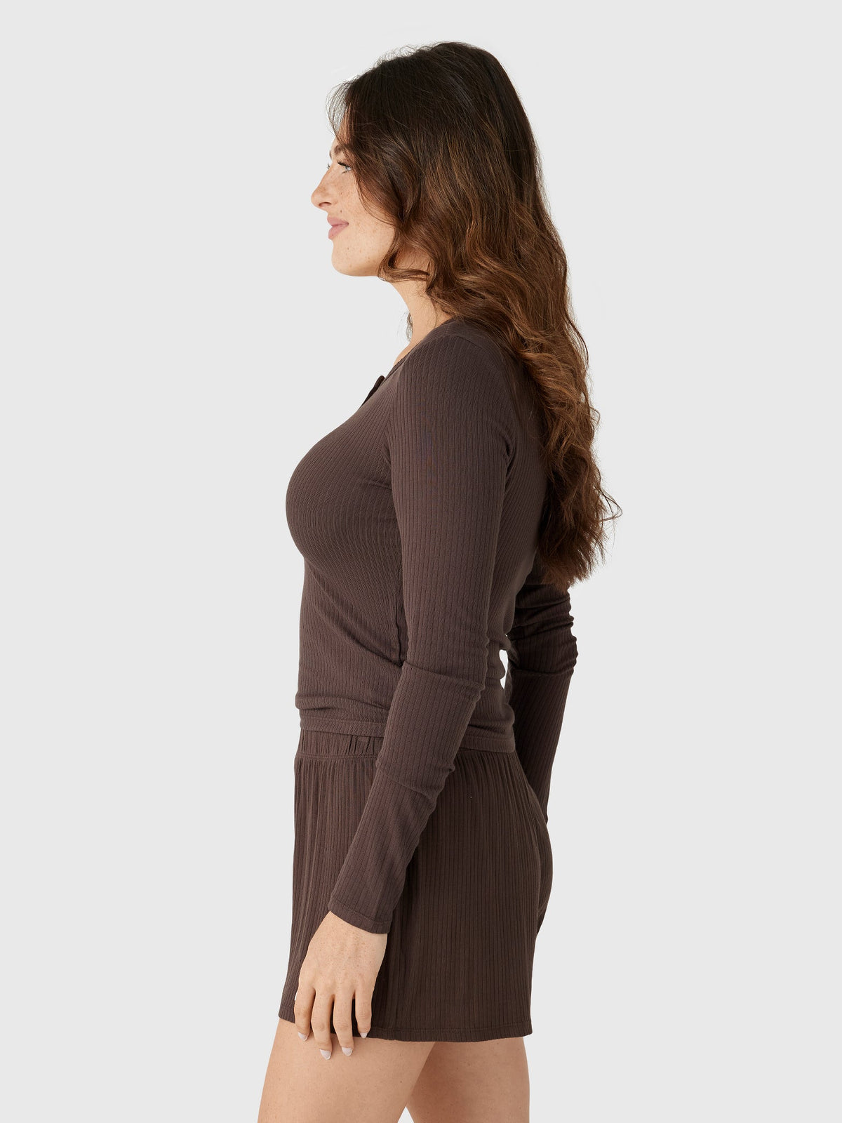 Z Supply Women's Just Right Rib Henley Top