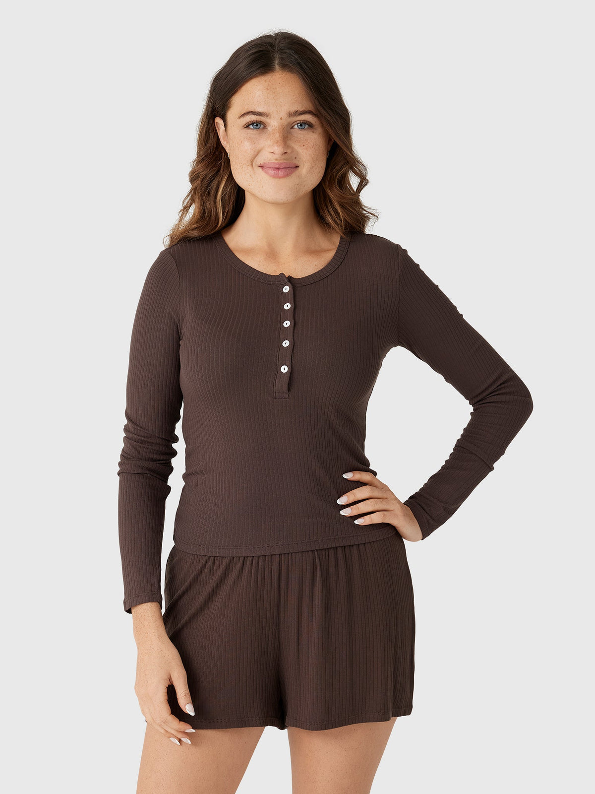 Z Supply Women's Just Right Rib Henley Top