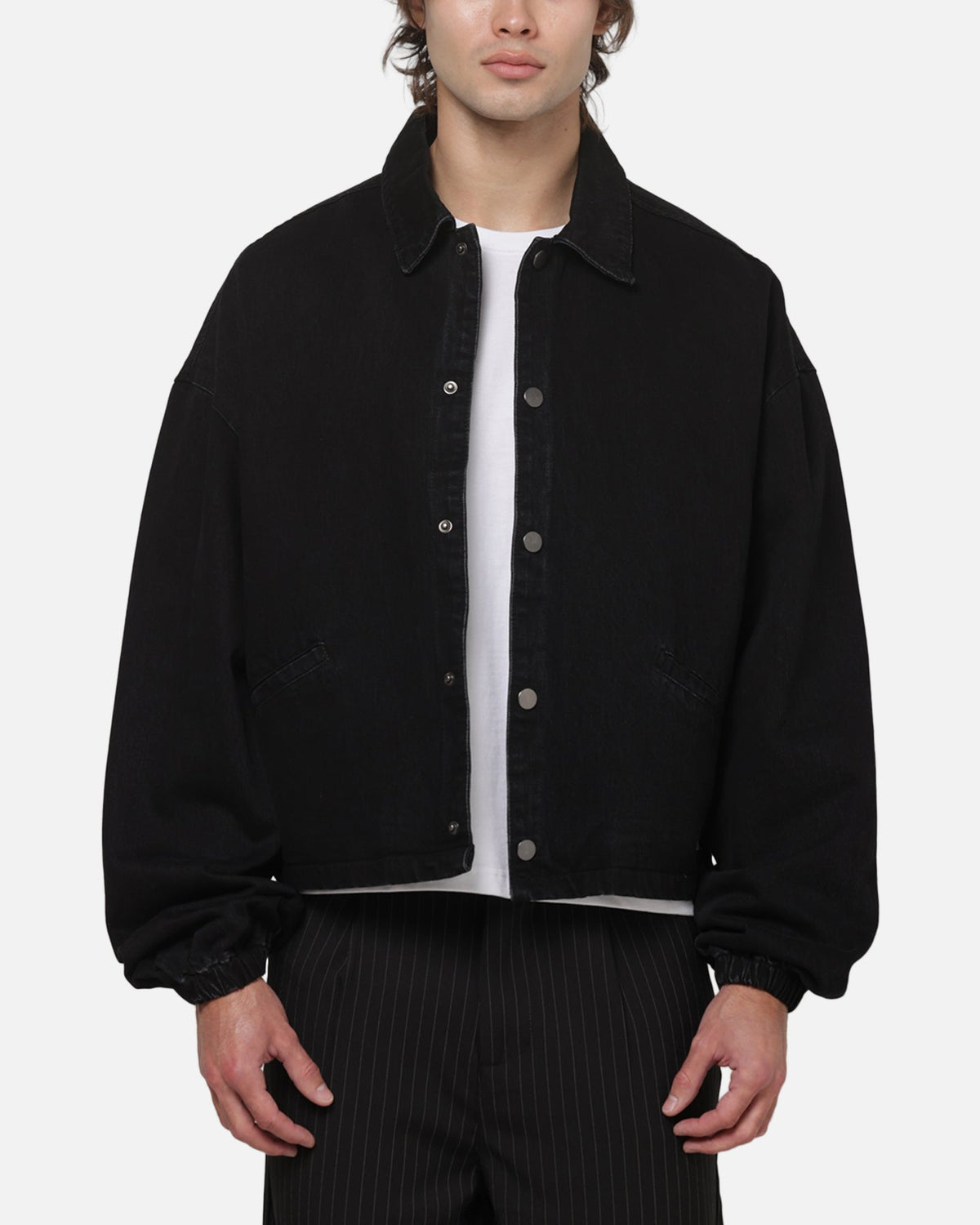Carre Correctional Coaches Jacket Black Denim