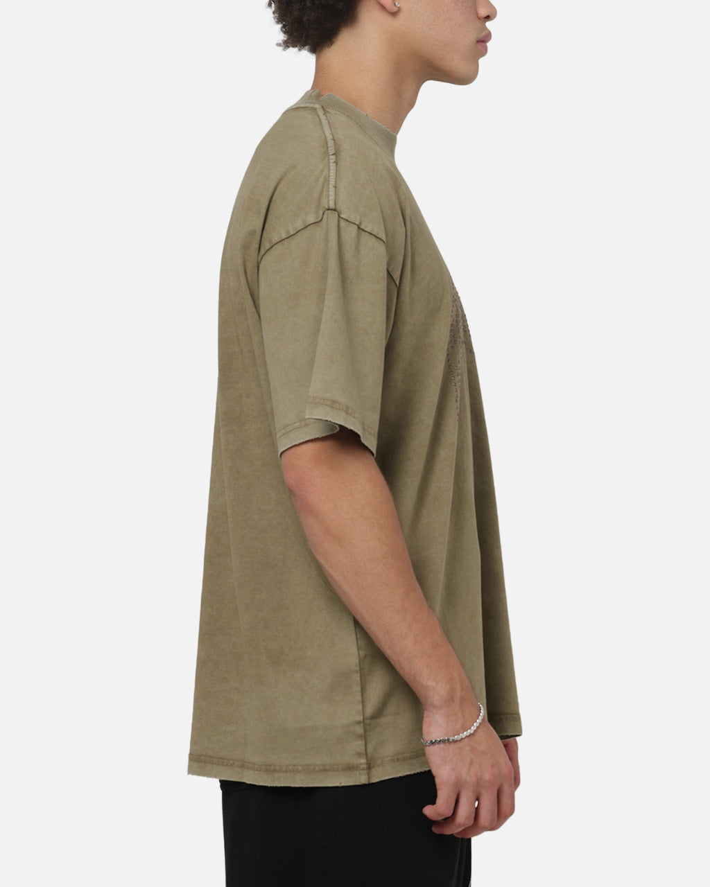 Represent Embellished Represent T-Shirt Vintage Khaki