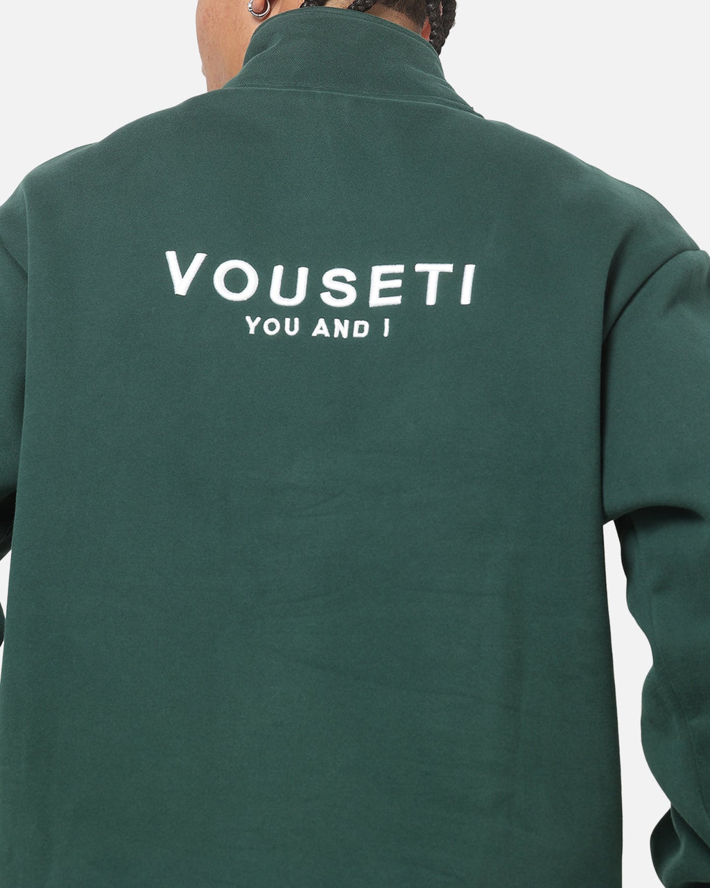Vouseti The OG Quarter Zip Crewneck Forest Green